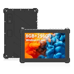 SunKol – tablet resistente al agua de 10.1 pulgadas, Windows 11 Pro IP67 Industrial Tablet PC (N6000 8GB 256GB) WiFi, BT4.2, 4G, huella digital, 500nit, GPS, NFC, escáner 2D, para trabajo en campo al