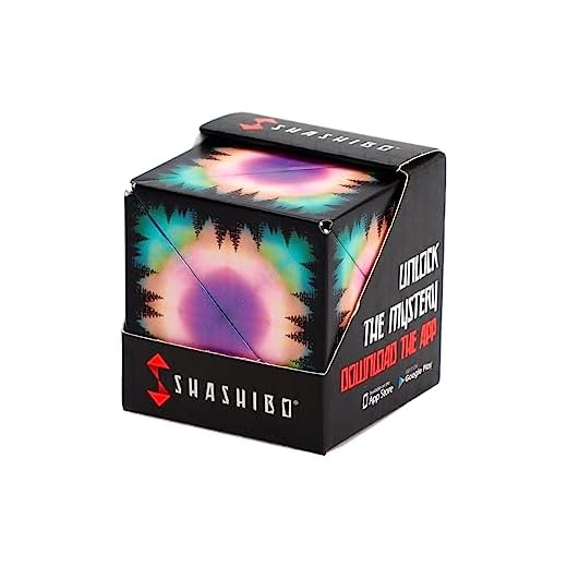 SHASHIBO Formwechsel-Box – Preisgekrönter, patentierter Zappelwürfel mit 36 Seltenerdmagneten – lässt Sich in über 70 Formen verwandeln (Moon)