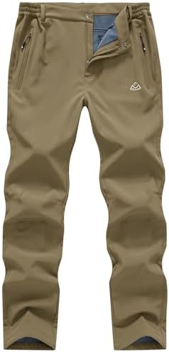 （11:30時点） [YSENTO] 登山パンツ メンズ アウトドアパンツ 防寒 防風 耐摩耗 裏起毛 トレッキングパンツ 釣り 作業服 ズボン 秋冬 62-カーキ 4XL