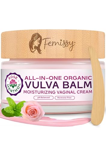 Vulva Balm (Calendula w/o Mint, 2oz) – All-in-One Organic Vaginal Moisturizer Cream with 11 Botanicals – Menopause & Incontinence Care Cream for Intimate Skin – Soothes Redness, Dryness & Irritation