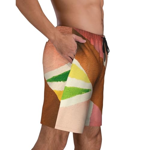 Men's Beach Shorts Abstract Painting Mens Swim Trunks Board Shorts with Pockets Swimwear Bathing Suits3