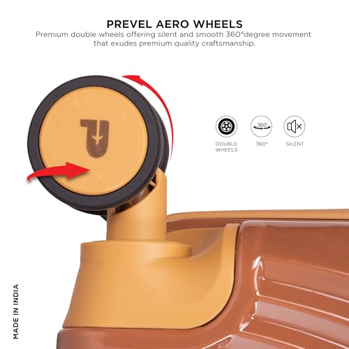 Image of Dunes 50 cm Cabin Polycarbonate Trolley Bag for Travel | Hard Shell 8 Spinner Wheels Luggage | 360 Spinner | Water Repellent | Desert Sand Suitcase | Ideal for Trips & Holidays