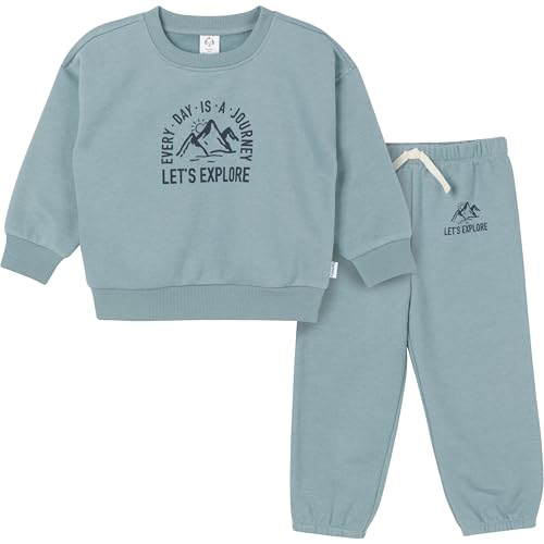 Image of Gerber Baby & Toddler Boys' 2-Piece Fleece Sweatshirt and Jogger Set