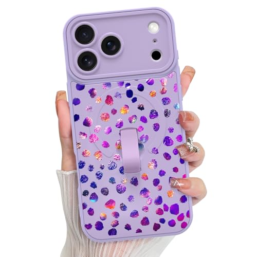 Coque iPhone 17 Pro de qualité supérieure motif guépard violet finitions soignées