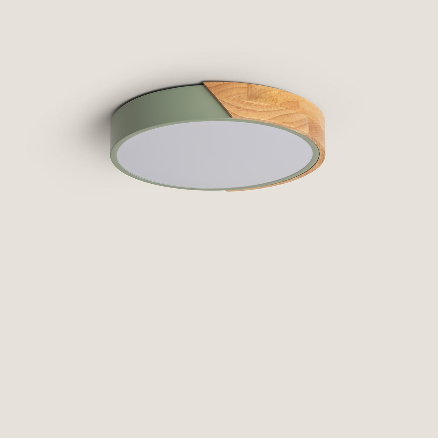 LEDKIA LIGHTING Plafondlamp LED 18 W Rond Hout 320mm CCT Selecteerbaar Semi Dari Zwart 1558102105