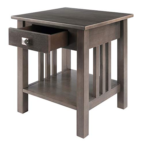 Winsome Stafford Occasional Table, Oyster Gray 19.92 X 18.98 X 22.05 #TOP6