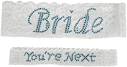 Rhinestone Garters Non-Slip 3 Sizes Optional Wedding Garters for Bride Lace Garter Belt Wedding Plus Size Bridal Show Gift