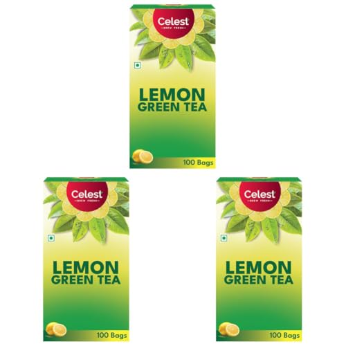 Image of Celest Lemon Green Tea for Weight Loss - 100 Teabags | Zesty Lemon Green Tea (Pack of 3)