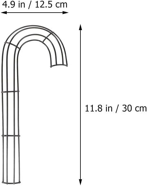 ABOOFAN 8Pcs Wreath Frame Candy Cane Wire Wreath Frame Metal Forms for Crafts J Letter Rings for DIY Christmas New Year Valentines Party Decoration As Shownx2pcs 30x12.5cmx2pcs