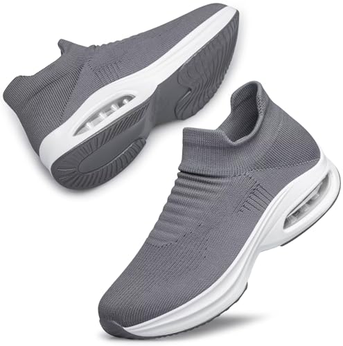 ADQ Zapatillas Deportivas Mujer Zapatillas Casual para Mujer Slip On Sneakers Ligero Transpirable con Air Cushion Support sin Cordones