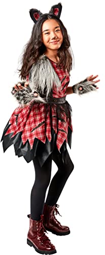 Disfraz completo de niña hombre lobo talla mediana miniatura 2
