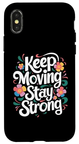 Carcasa para iPhone X/XS Arte floral inspirador mensaje edificante vibraciones positivas