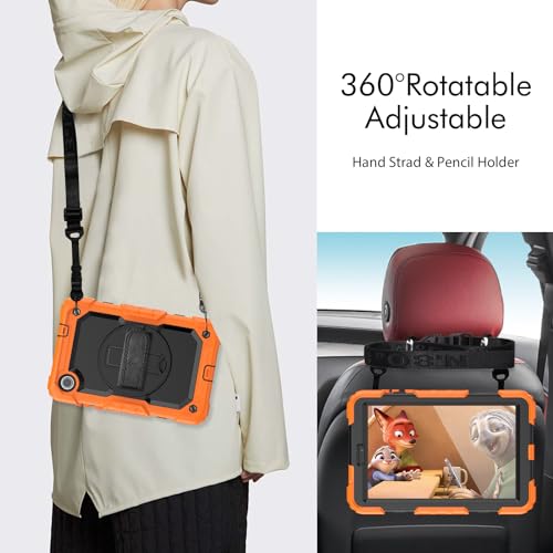 Coque Lenovo Tab M8 4e génération robuste pour usage familial orange - 4