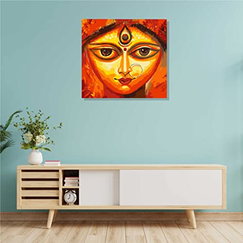 Image of RANGOLI 100% Cotton Stretched Canvas Painting 400 GSM, Framed Sunflower Canvas Abstract Wall Art for Living Room, 3D Paintings for Wall Decor (24 x 36 Inch With Frame)