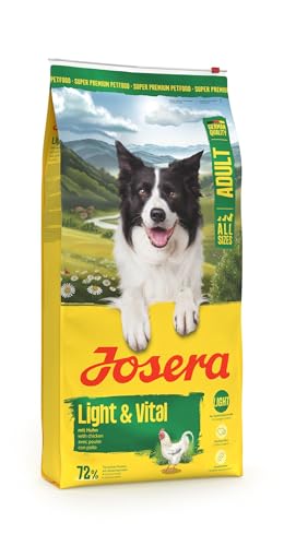 JOSERA Adult Light & Vital Huhn (1 x 12,5 kg) | Premium Trockenfutter für ausgewachsene Hunde | mit Erbse | wenig Fett & viel Protein zur Gewichtskontrolle | leicht verdaulich | weizenfrei |1er Pack