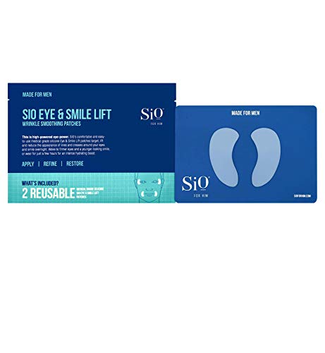 SiO Beauty For Him Eye & Smile Lift | Eye & Smile Anti-Wrinkle Patches 2 Week Supply | Overnight Smoothing Silicone Patches For Eye & Smile Wrinkles And Fine Lines â€¦