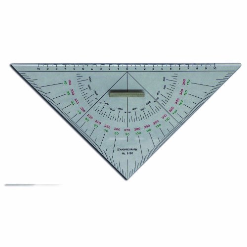 Zeichendreieck 20cm/180alt-Grad zur Kursberechn./Navigation Teil