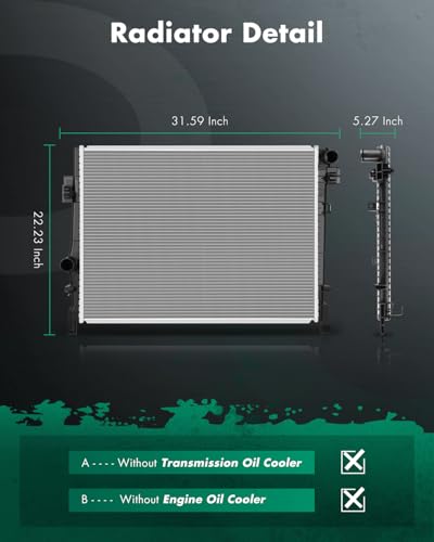 Image of SCITOO 13084 Engine Aluminum Radiator Assembly for Dodge Journey 2009-2019
