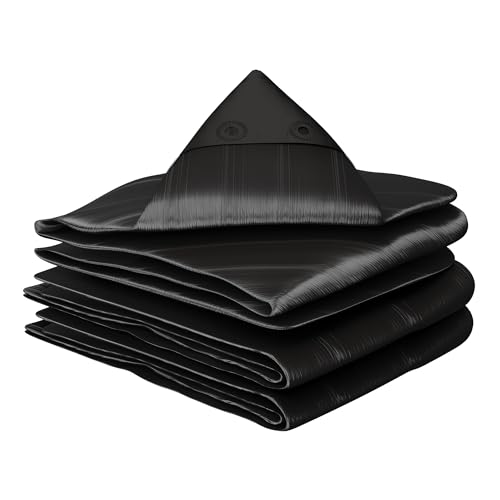 Kuber Industries Waterproof Tarpaulin Sheet | 6x6 Feet Eco-Friendly Tent Tirpal | 120 GSM Tadpatri | Tharpai | Thadika | Thappi | Tarp | Lightweight Premium Black