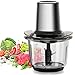 Picadora Eléctrica de Carne, Picadora de Carne y Verduras Electrica, Multi Chopper, con 1,5L Botellas de Vidrio, 2 Velocidad, Minipicadoras de Alimentos, para Nueces, Ajo, Pimienta, Pan, Salsas