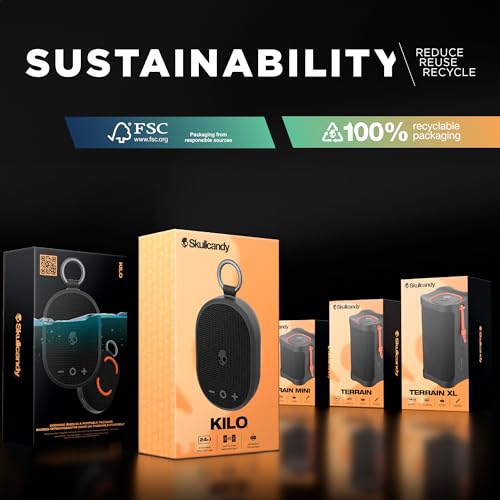 Lifeworks Skullcandy Terrain XL Wireless Bluetooth Speaker - IPX7 Waterproof Portable Speaker, 18 Hour Battery, Nylon Wrist Wrap, True Wireless Stereo (Black) - image 8