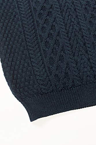 Image of Aran Crafts Men's Irish Soft Cable Knitted Zip Neck Jacket (100% Merino Wool)