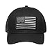 AURR American Flag Trucker Hat, Patriotic Baseball Cap for Men & Women, Breathable Mesh Adjustable Snapback, USA Flag Patch Black/Black