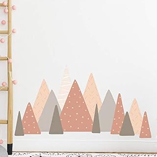 WALPLUS Blue Mountain Landscape Wall Stickers Wall Stickers Nursery Removable Self-Adhesive Mural Art Decals Vinyl Home Decoration DIY Living Bedroom Decor Wallpaper Kids Room Gift Stick on Wall