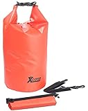 Xcase Badesack wasserdicht: Wasserdichter Packsack, strapazierfähige Industrie-Plane, 20 l, rot (Softcase)