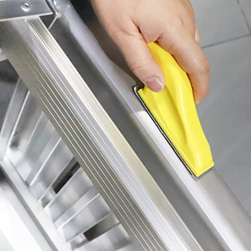 60 Sheets Micro Detail Sander Paper Kit,3.5”X 1”Hand Sanding Block For Small Projects Wet Dry Hook & Loop Silicon Carbide 80 To 400 Grit Sandpaper For Wood Crafts,Tight Narrow Spaces Metal Finishing #TOP5