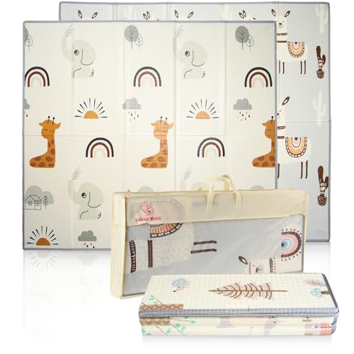 Alfombra Bebe Acolchada Plegable. 200x180cm, 1cm Grosor, Bordes R...