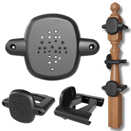 Upgrade 2 Pcs Baby Gate Banister Adapter No-Drill Stair Railing Mount Kit Fits 23.5 Round/Square Posts Compatible with Baby & Pet Safety Gates Black
