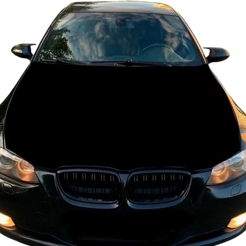Solid Black Car Hood Cover Durable Weatherproof Universal Fit Car Cover for All Seasons Protection Custom Fit for Cars Trucks SUVs (Black)