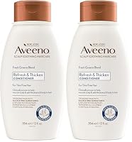 Aveeno Fresh Greens Blend Natural Volumising Conditioner for Fine Hair 354ml (Pack of 2)