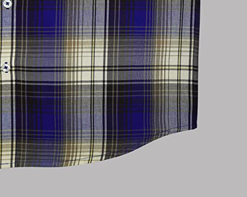 Image of GHPC by Arihant Men's 100% Cotton Plaid Checks Half Sleeves Regular Fit Formal Shirt