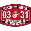 Amazon.com - Semper Fidelis 03 31 Machine Gunner Sticker (0331 US USMC ...