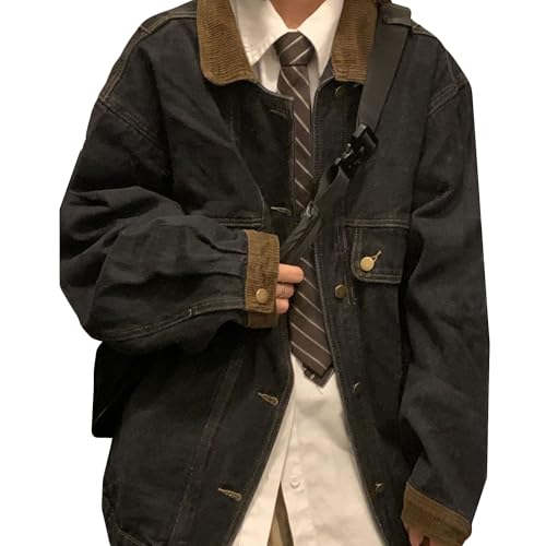 Veste en jean légère déchirée pour homme résout le style automne