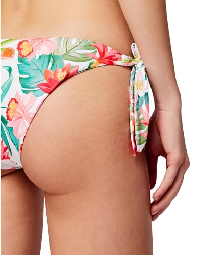 Slip Bikini Coulotte Floreale Con Lati Regolabili, 006Bb - Bianco, S - 5