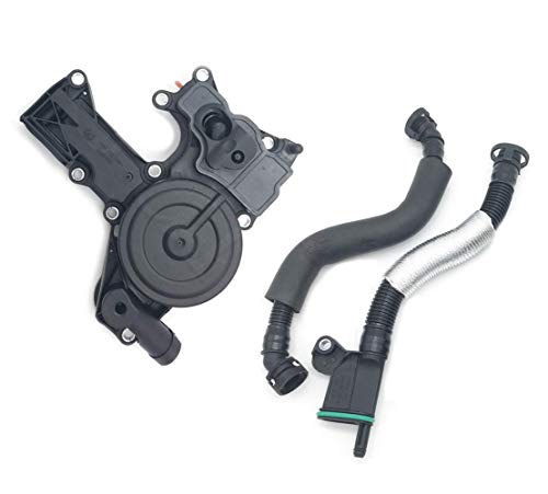 PCV Valve Engine Crankcase Vent Oil Separator Breather Hose Kit fit for Audi A3 A4 A5 Q5 TT VW Beetle CC Jetta Passat Tiguan 1.8 2.0TSI Replace 06H103495AB, 06H103495AH, 06H103495B