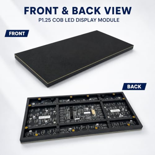 Image of P1.25 COB Indoor LED Display Module, 20 Pack 320 x 160mm Flip-Chip LED Screen Panels, 256 x 128 Pixels, 3840Hz, Front Service LED Video Wall Modules for Conference Rooms