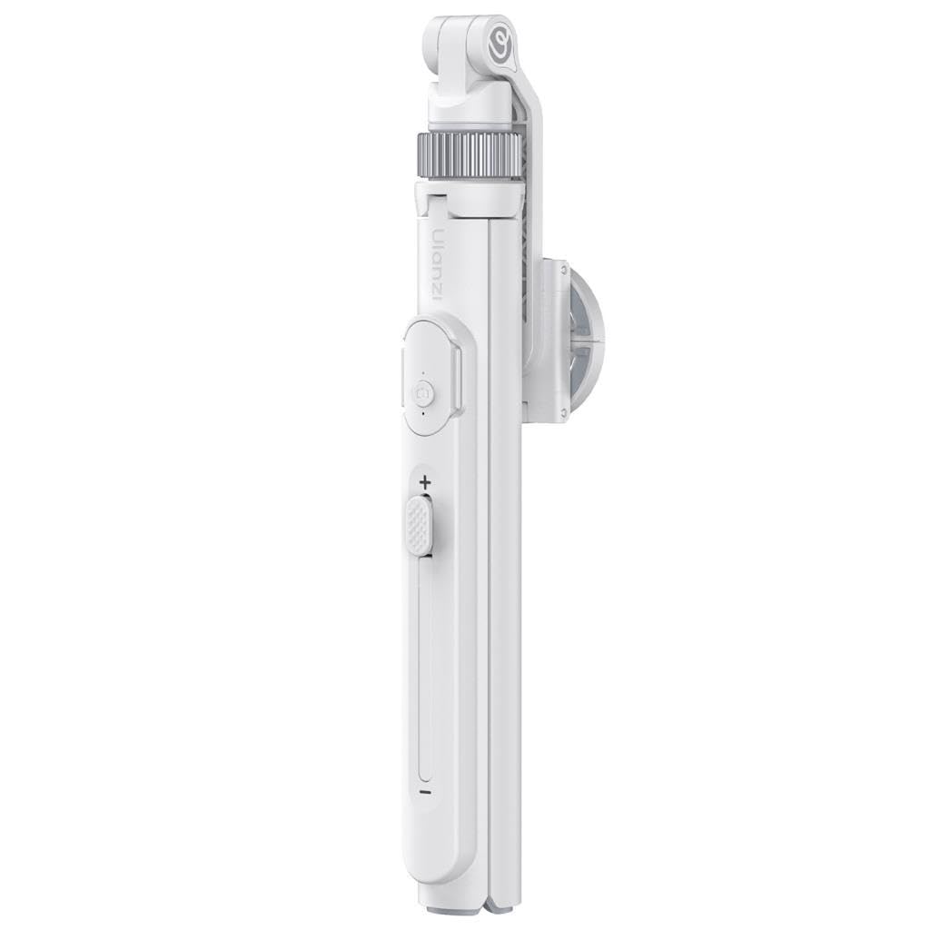 Ulanzi TT88 Overhead Perche à selfie – Blanc – Trépied 2 en 1 pour prise de vue en haut – Extensible jusqu'à 144 cm – Avec déclencheur à distance Bluetooth, Mag Safe & support de serrage pour