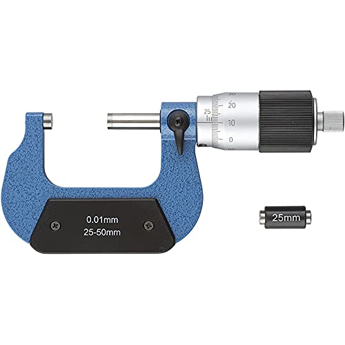 Mikrometer für den Außenbereich mit großer Trommel mit 100 Unterteilungen M022/50/75 Fervi