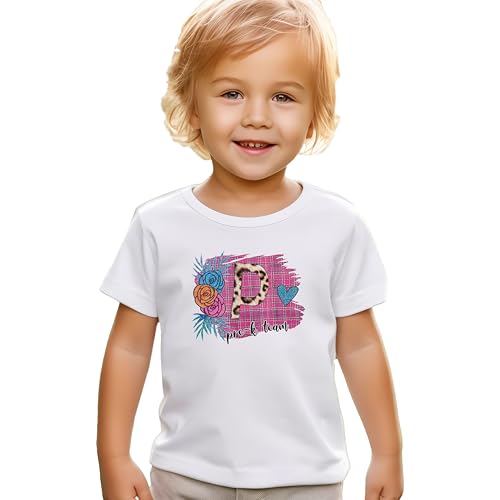 Pre-K Team #1 Toddler Shirts, 2T-4T, Girls, Leopard Print, Glitter Print, Great for The First Day of School Or Everyday Wear