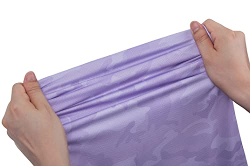 Derminpro Men's Slim Fit Moisture Wicking Short Sleeve Dry Fit Golf Polo Shirts Purple Camo Large #TOP4