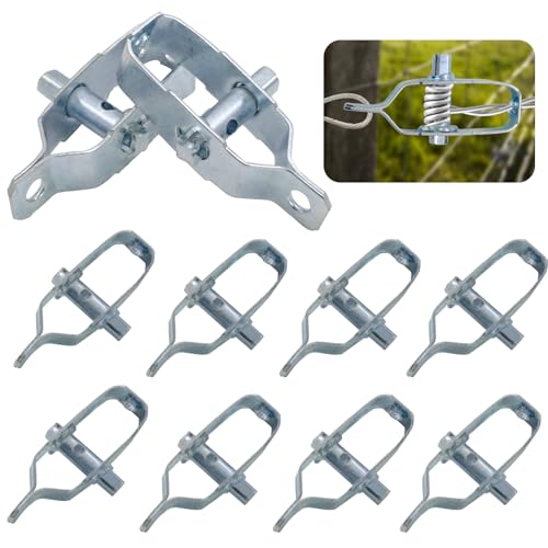 Ennoxwi 12 Pcs Tensores De Alambre 89 Mm Tensor Cuerda Tendedero Para Huertos Frutales Granjas Vallas, Jardin Entre
