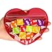 100pcs Small Bags for Small Business, 3.5x5 inch Heart-Shaped Jewelry Bags Clear Mylar Ziplock Baggies Cute Packaging Supplies for Bracelet Sample (Red）