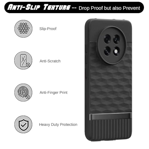 Image of Shockproof Case Compatible with Oppo F31 Pro Plus 5G | Full Camera Protection | TPU Flexible Back Cover for Oppo F31 Pro Plus 5G (Matte Black)
