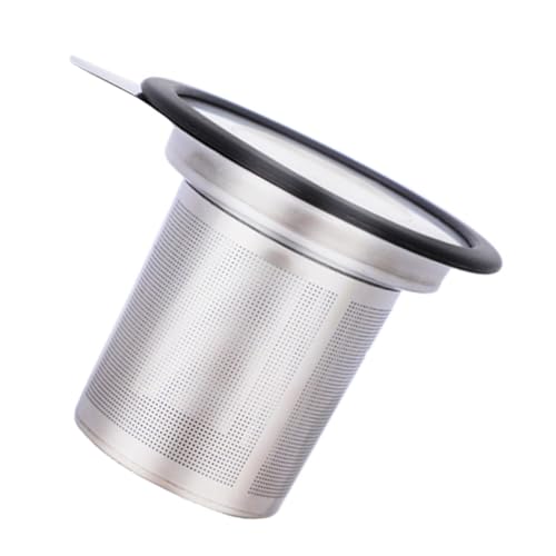DOITOOL ステンレス製細目メッシュ茶こし 蓋付きシリコンカバー付き 耐久性良好 家 オフィス向けティーストレーナー ランダ ランダムカラー