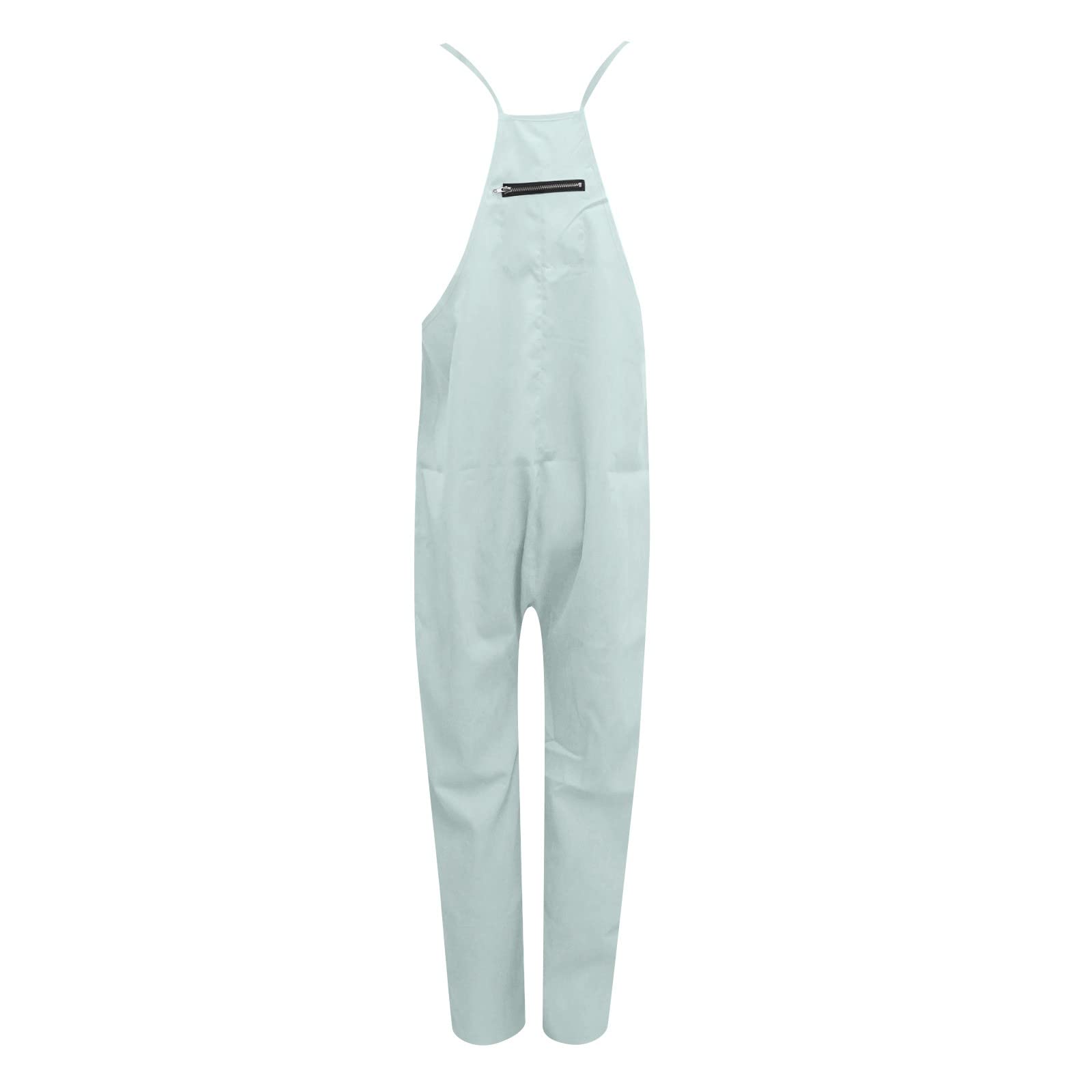 Spaghetti ramiączka kombinezony damskie na co dzień luźne lekkie kombinezony dekolt w serek bez rękawów haremki spodnie robocze kombinezon vintage plus size ogrodniczki wypoczynkowe wakacje plaża