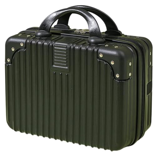 EVREFINミニスーツケース コスメポーチ 防水 大容量 14インチ かわいい ビジネス旅行 機内持ち込み可 (32*23*15,ブラック)